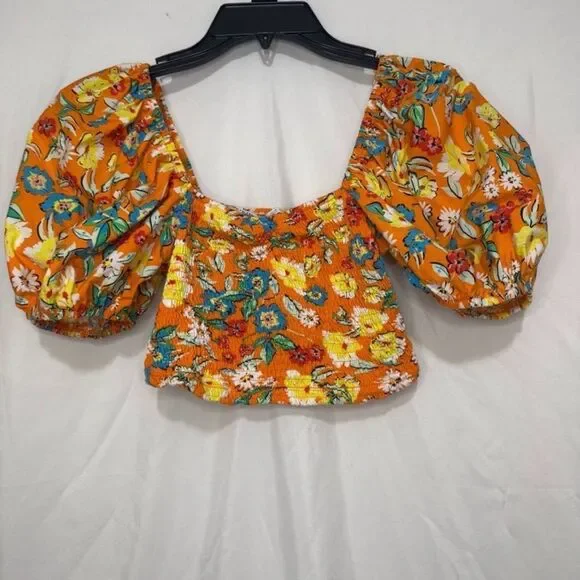 Floral Zara Crop Top Size L - Picture 1 of 6
